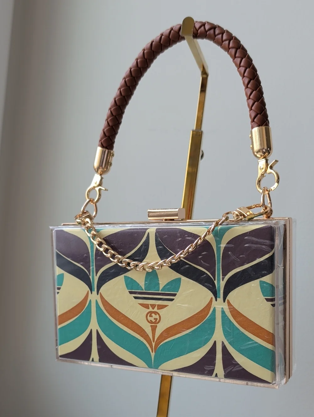 Upcycled Gucci X Adidas Acrylic Minaudière